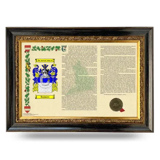 Raymore Armorial Landscape Framed - Heirloom