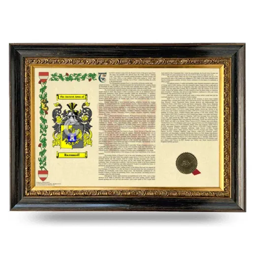 Razumoff Armorial Landscape Framed - Heirloom