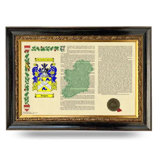 Reagan Armorial Landscape Framed - Heirloom