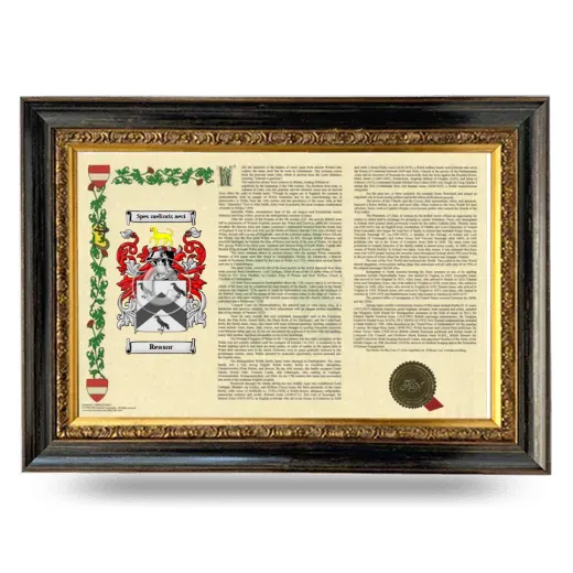 Reasor Armorial Landscape Framed - Heirloom