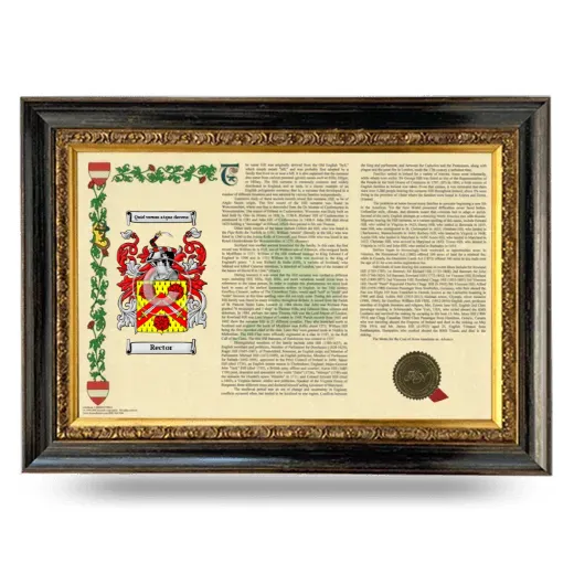 Rector Armorial Landscape Framed - Heirloom