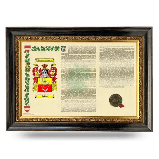 Reims Armorial Landscape Framed - Heirloom