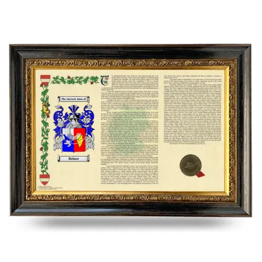 Reinor Armorial Landscape Framed - Heirloom