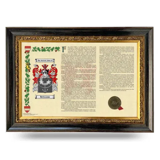Reitmann Armorial Landscape Framed - Heirloom