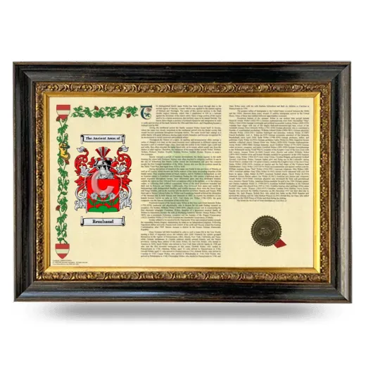 Rembaud Armorial Landscape Framed - Heirloom