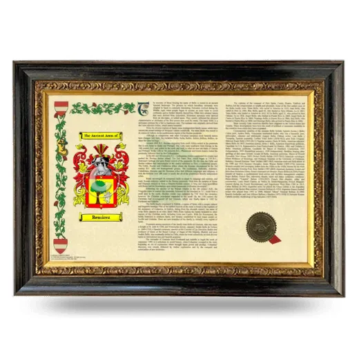 Remirez Armorial Landscape Framed - Heirloom