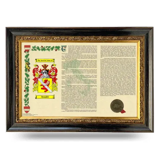 Renoldi Armorial Landscape Framed - Heirloom