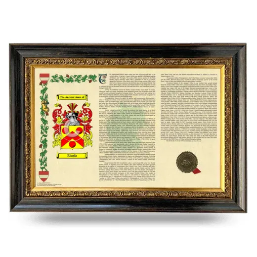 Rhoda Armorial Landscape Framed - Heirloom