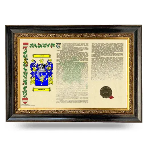 Ri chard Armorial Landscape Framed - Heirloom