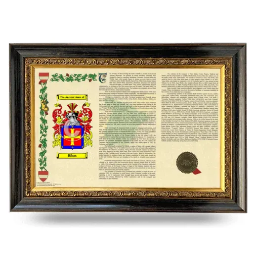 Ribas Armorial Landscape Framed - Heirloom