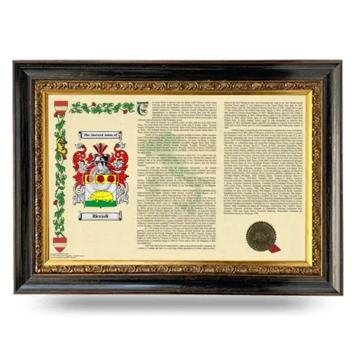 Riccioli Armorial Landscape Framed - Heirloom