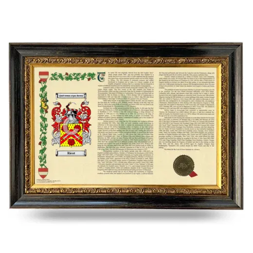 Ricot Armorial Landscape Framed - Heirloom