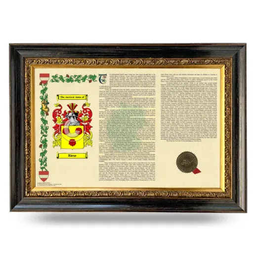 Riese Armorial Landscape Framed - Heirloom