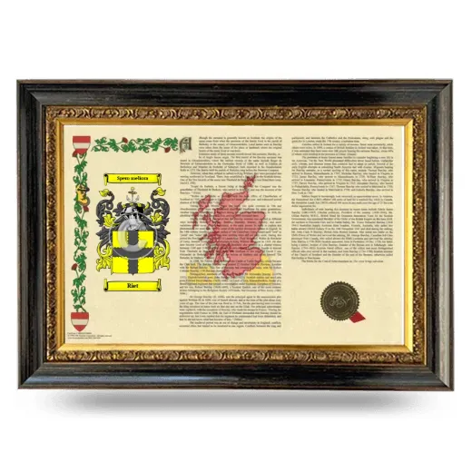 Riet Armorial Landscape Framed - Heirloom