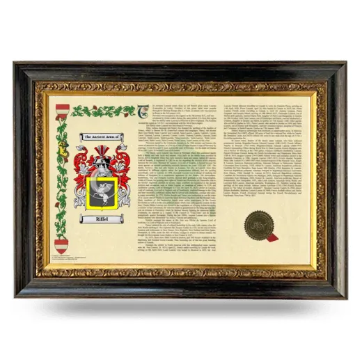 Riffel Armorial Landscape Framed - Heirloom