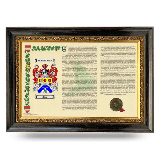 Rigle Armorial Landscape Framed - Heirloom