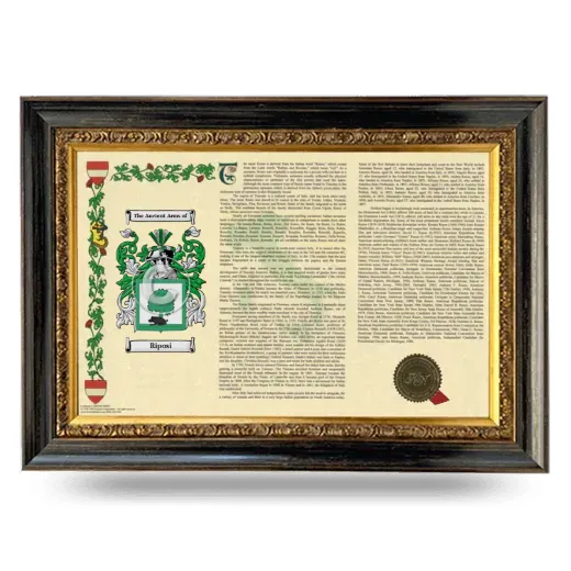 Riposi Armorial Landscape Framed - Heirloom