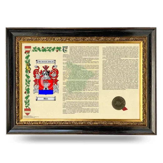 Rius Armorial Landscape Framed - Heirloom