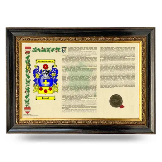 Rivaud Armorial Landscape Framed - Heirloom