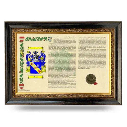Roais Armorial Landscape Framed - Heirloom