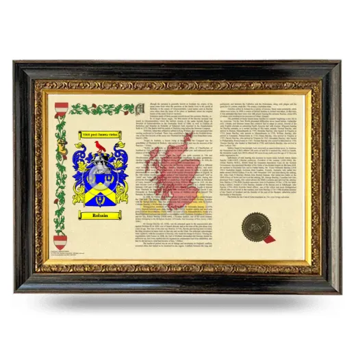 Robain Armorial Landscape Framed - Heirloom