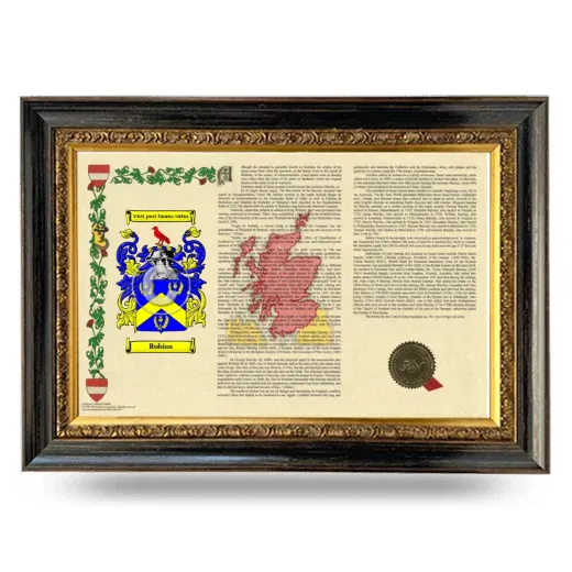 Robins Armorial Landscape Framed - Heirloom