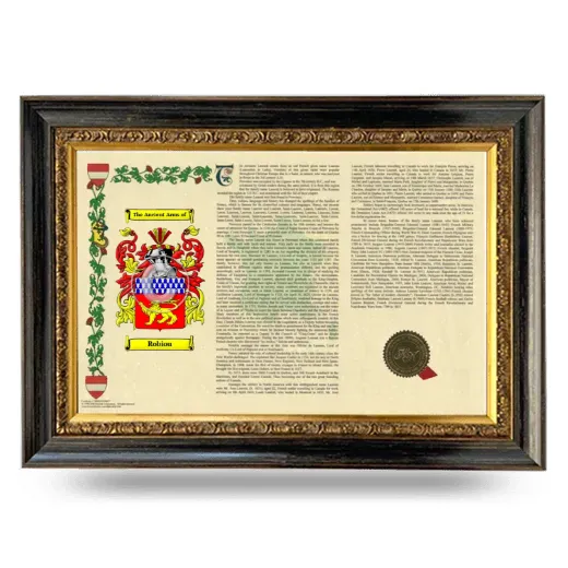 Robiou Armorial Landscape Framed - Heirloom
