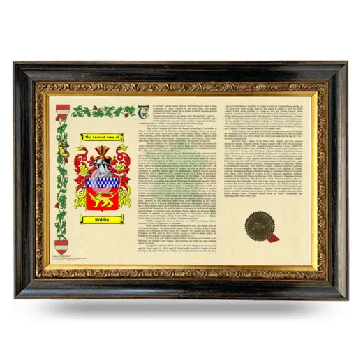Roblin Armorial Landscape Framed - Heirloom