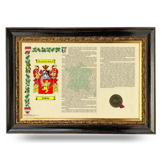 Rodelas Armorial Landscape Framed - Heirloom