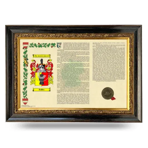 Roden Armorial Landscape Framed - Heirloom