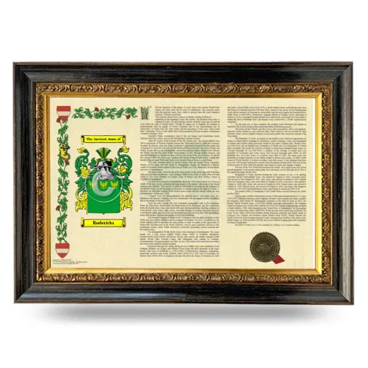 Rodericks Armorial Landscape Framed - Heirloom