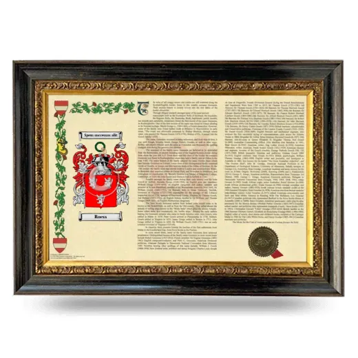 Roess Armorial Landscape Framed - Heirloom