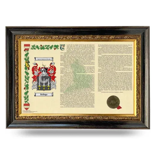 Rolings Armorial Landscape Framed - Heirloom