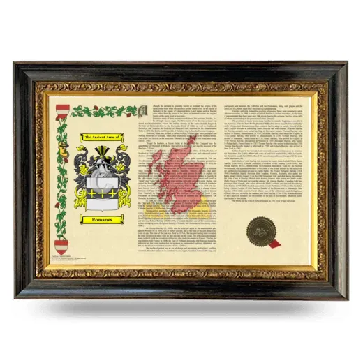 Romanes Armorial Landscape Framed - Heirloom