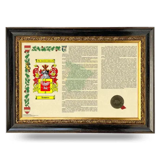 Romero Armorial Landscape Framed - Heirloom