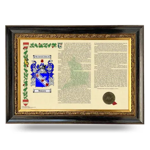 Romney Armorial Landscape Framed - Heirloom