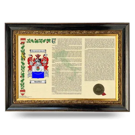 Rosellini Armorial Landscape Framed - Heirloom