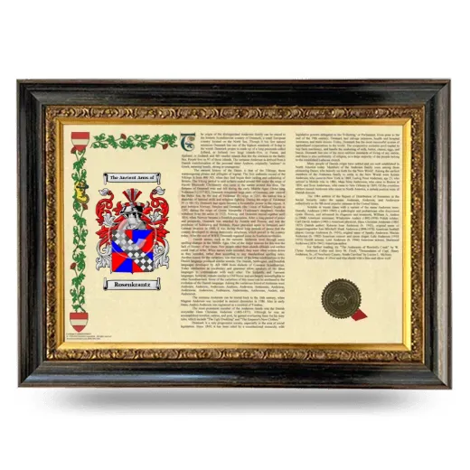 Rosenkrantz Armorial Landscape Framed - Heirloom