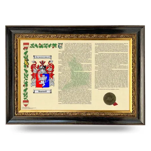 Rosewall Armorial Landscape Framed - Heirloom