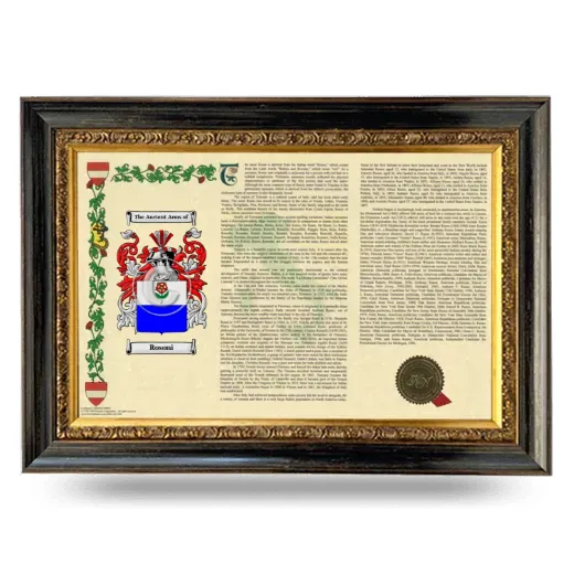 Rosoni Armorial Landscape Framed - Heirloom