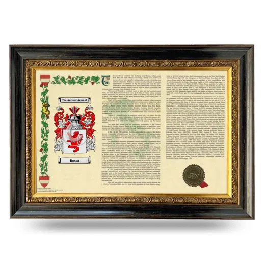 Rossa Armorial Landscape Framed - Heirloom