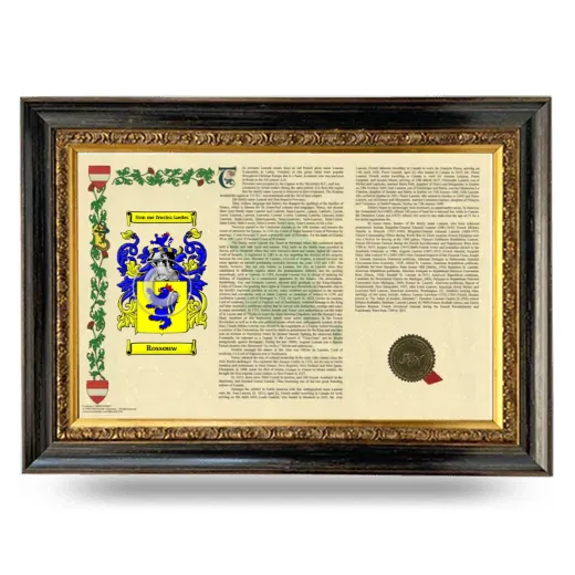 Rossouw Armorial Landscape Framed - Heirloom