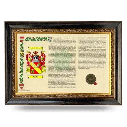 Roulin Armorial Landscape Framed - Heirloom