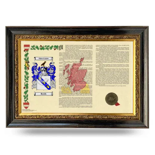 Rowls Armorial Landscape Framed - Heirloom