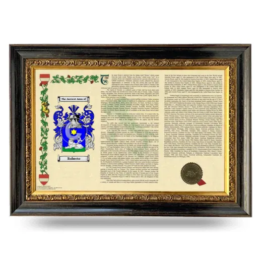 Ruberto Armorial Landscape Framed - Heirloom