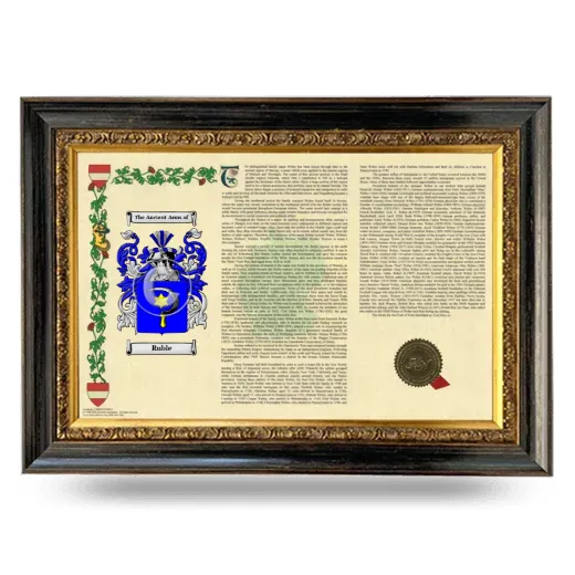 Ruble Armorial Landscape Framed - Heirloom