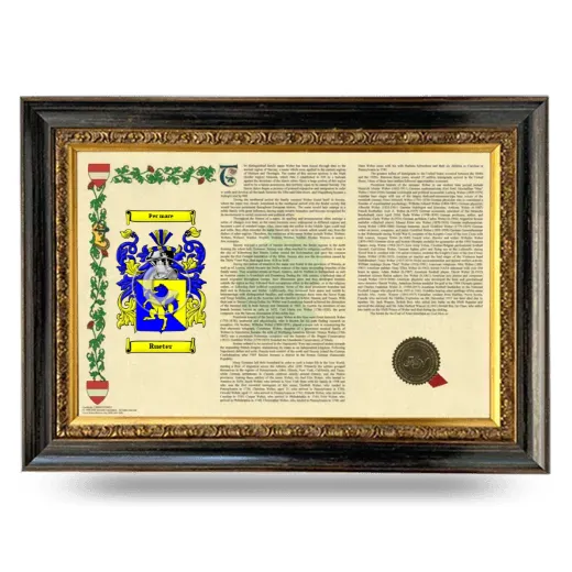 Rueter Armorial Landscape Framed - Heirloom