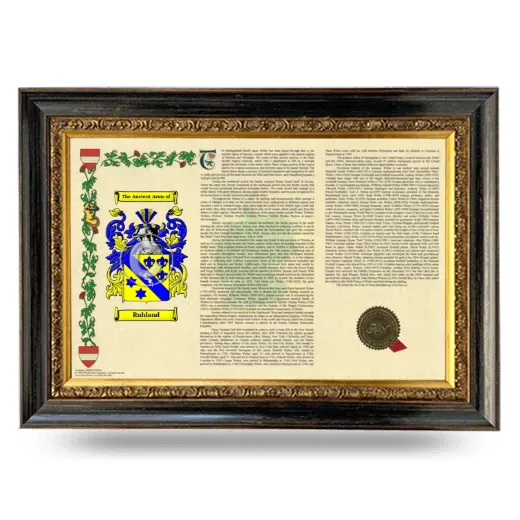 Ruhland Armorial Landscape Framed - Heirloom