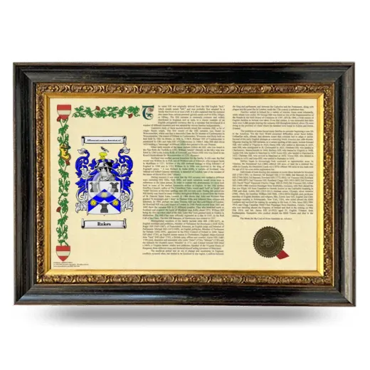 Rukes Armorial Landscape Framed - Heirloom