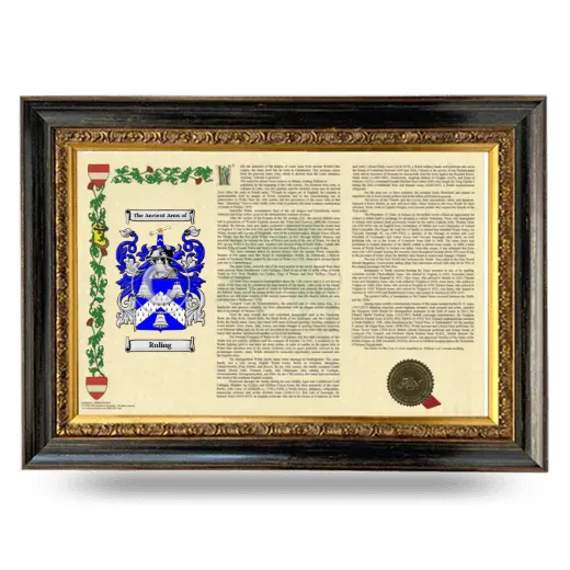 Ruling Armorial Landscape Framed - Heirloom